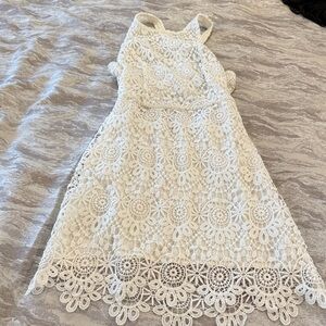 Hollister Women’s small White Lace Halter Dress